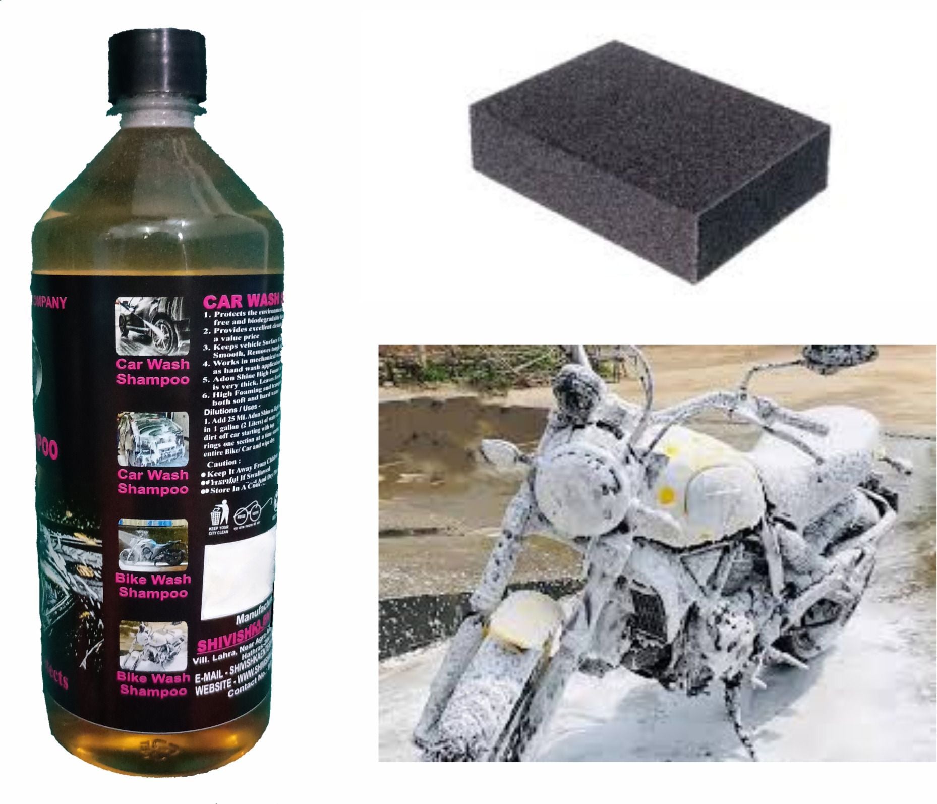 ADON SHINE CAR WASH SHAMPOO Car Washing Liquid (1000 ml, pack of 1)