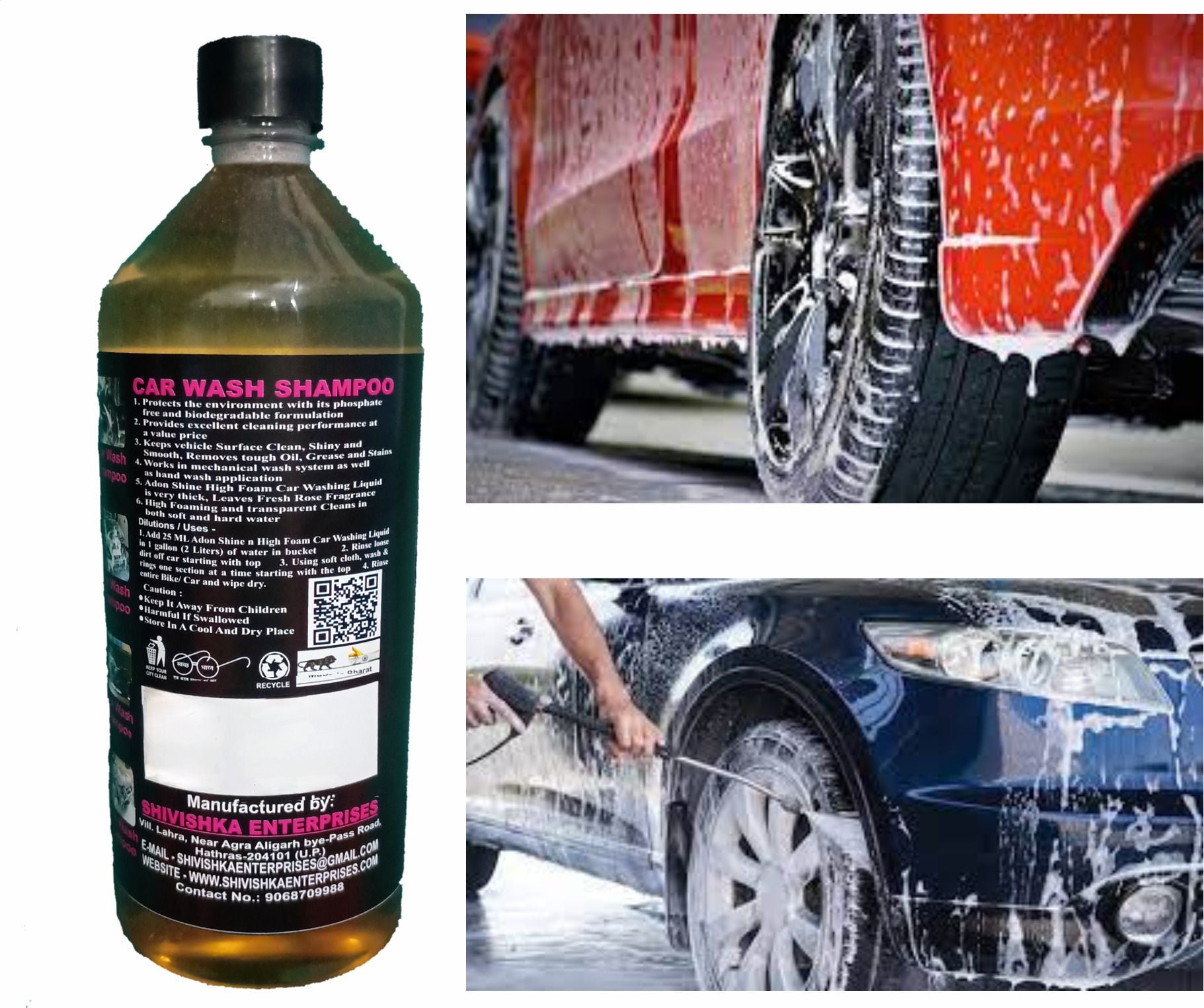 ADON SHINE CAR WASH SHAMPOO Car Washing Liquid (1000 ml, pack of 1)