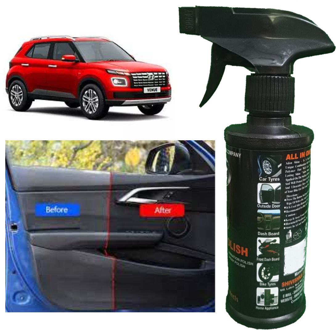 Adon shine-364Liquid Car Polish for Bumper, Chrome Accent, Dashboard, Exterior, Headlight, Leather, Metal Parts, Windscreen (1250 ml, Pack of 5)