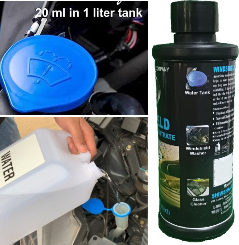 CAR WASH SHAMPOO & WINDSHIELD WASHER FLUID CONCENTRATE Car Washing Liquid (500 ml,pack of 2)
