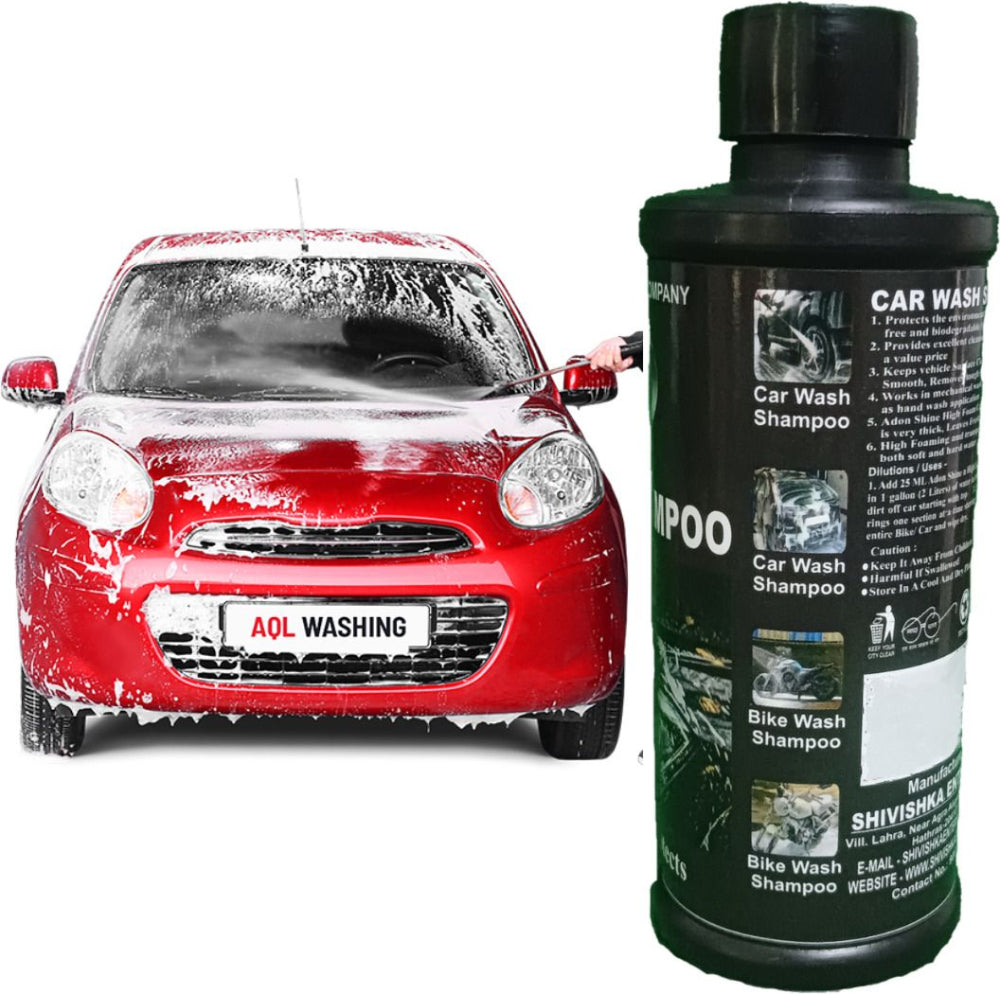 CAR WASH SHAMPOO & WINDSHIELD WASHER FLUID CONCENTRATE Car Washing Liquid (500 ml,pack of 2)