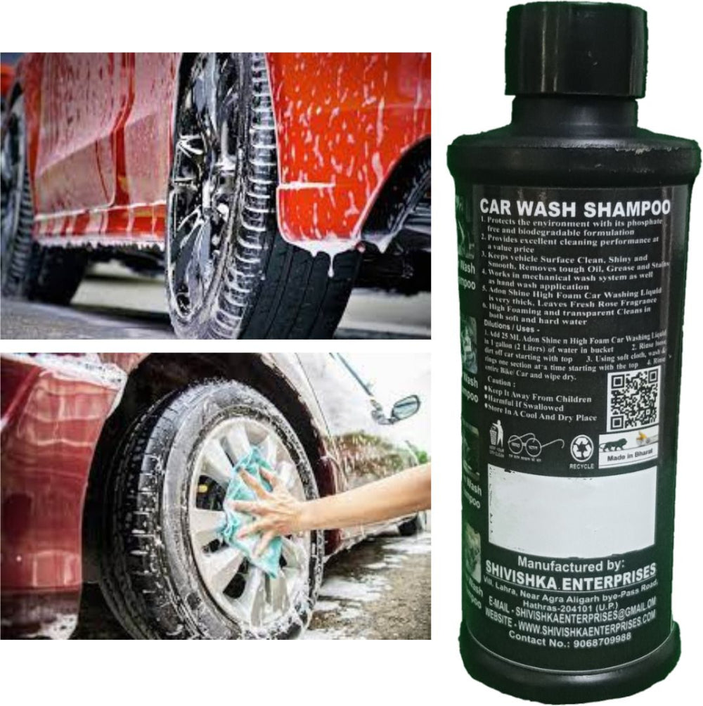 CAR WASH SHAMPOO & WINDSHIELD WASHER FLUID CONCENTRATE Car Washing Liquid (500 ml,pack of 2)