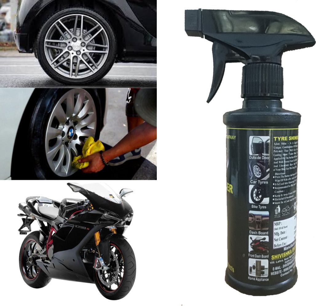Liquid Car Polish for Tyres, Metal Parts (250 ml, Pack of 1)