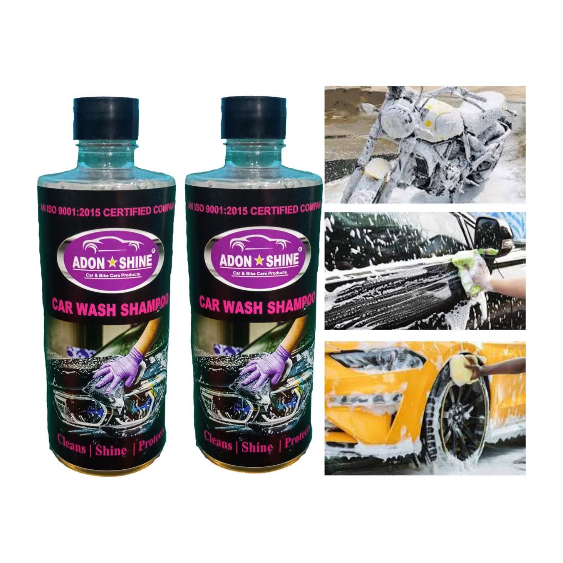 Adon Shine CAR WASH SHAMPOO Car Washing Liquid (1000 ml,pack of 2)